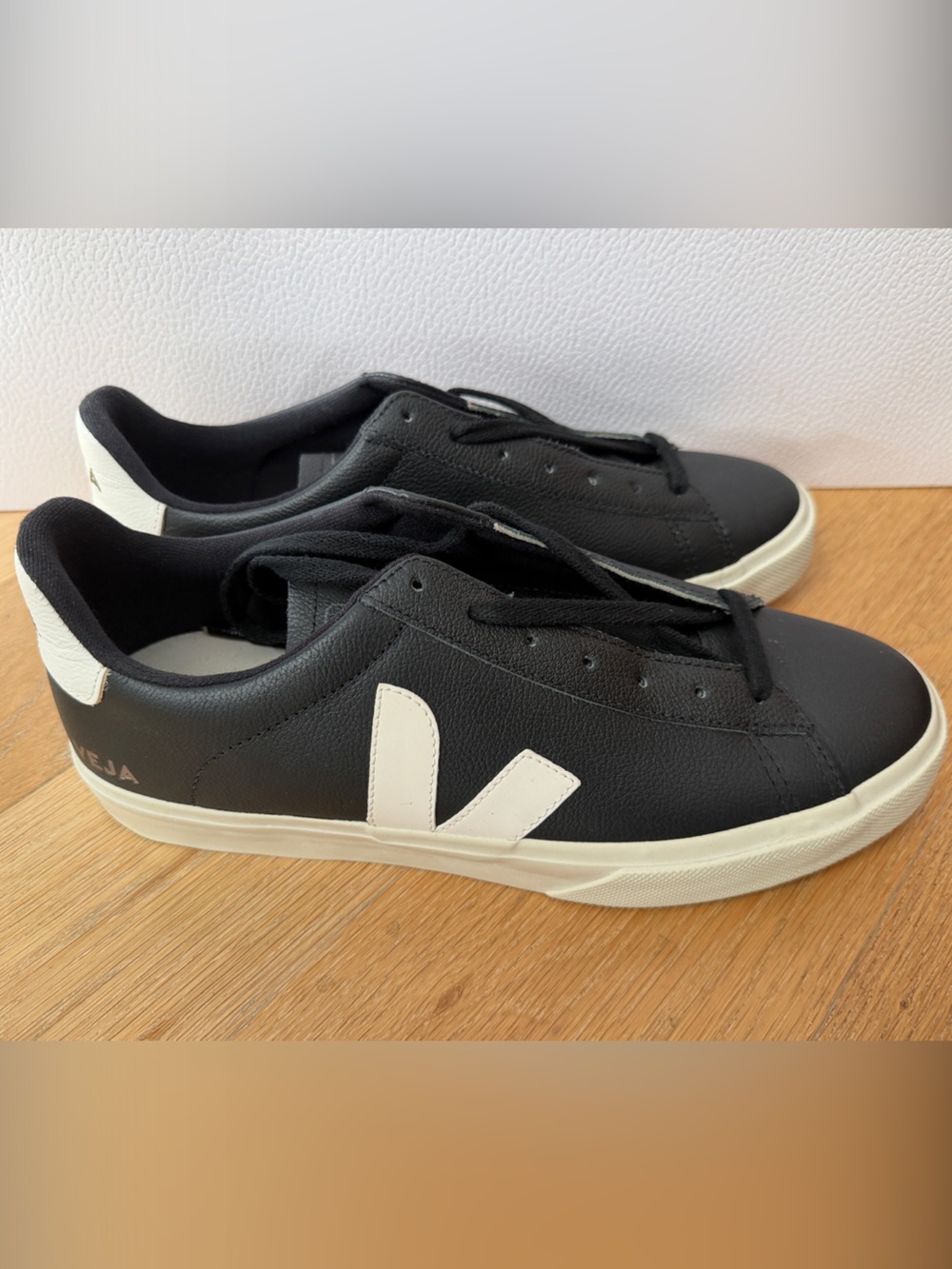 Veja Black and White Low-Top Sneakers